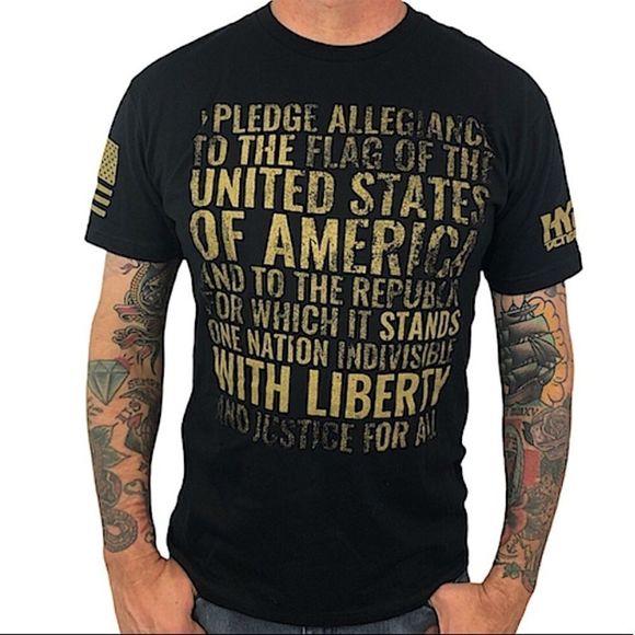 NWOT Grunt Style Pledge of Allegiance tee, black, sz L - Picture 1 of 6